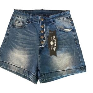 NWT Crazy Train Jean Shorts